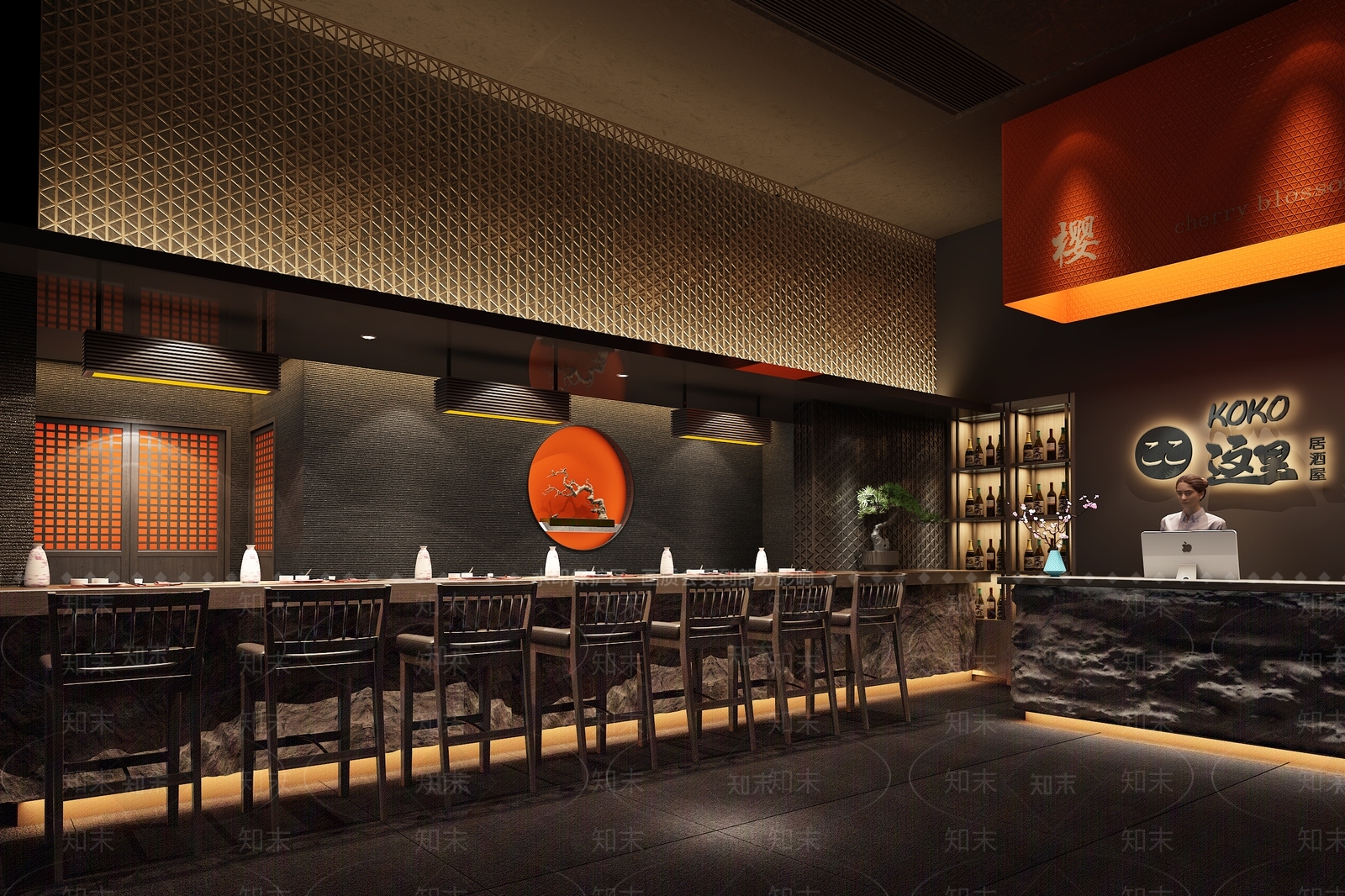 日式寿司店3D模型下载【ID:1120030051】