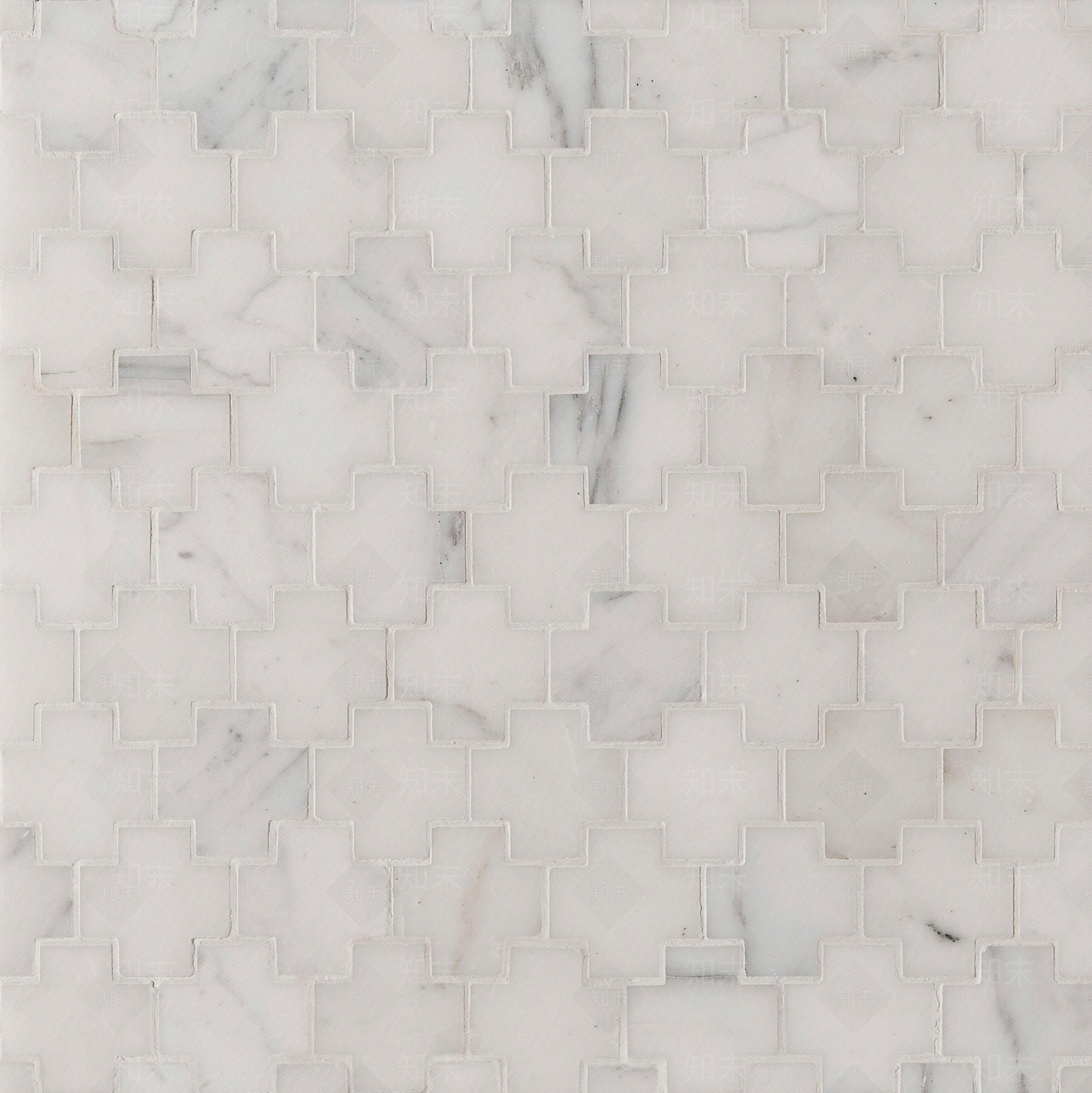 米白色石十字形瓷砖马赛克贴图下载【ID:1119961974】