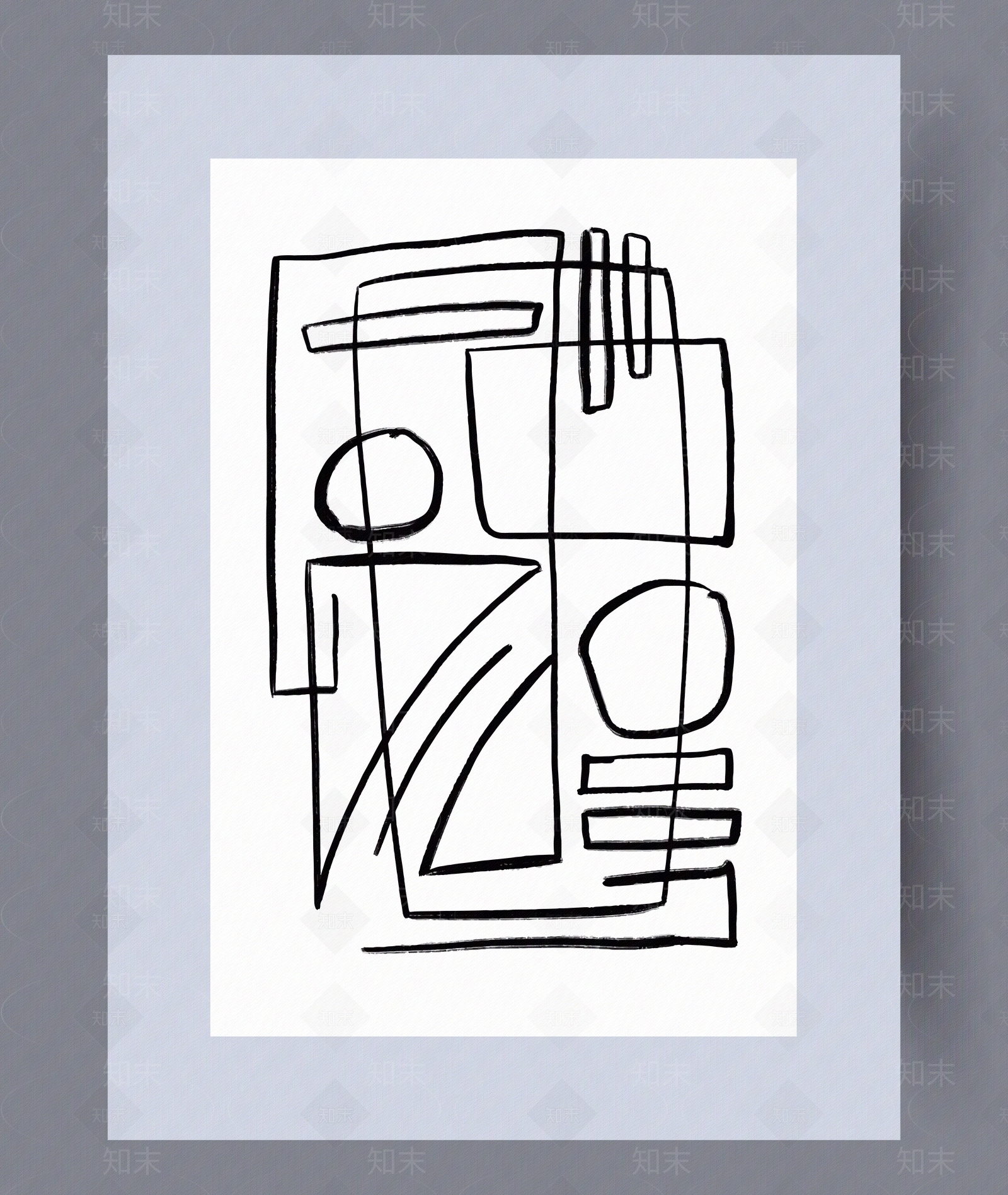 现代矢量抽象艺术挂画贴图下载【ID:1119961977】