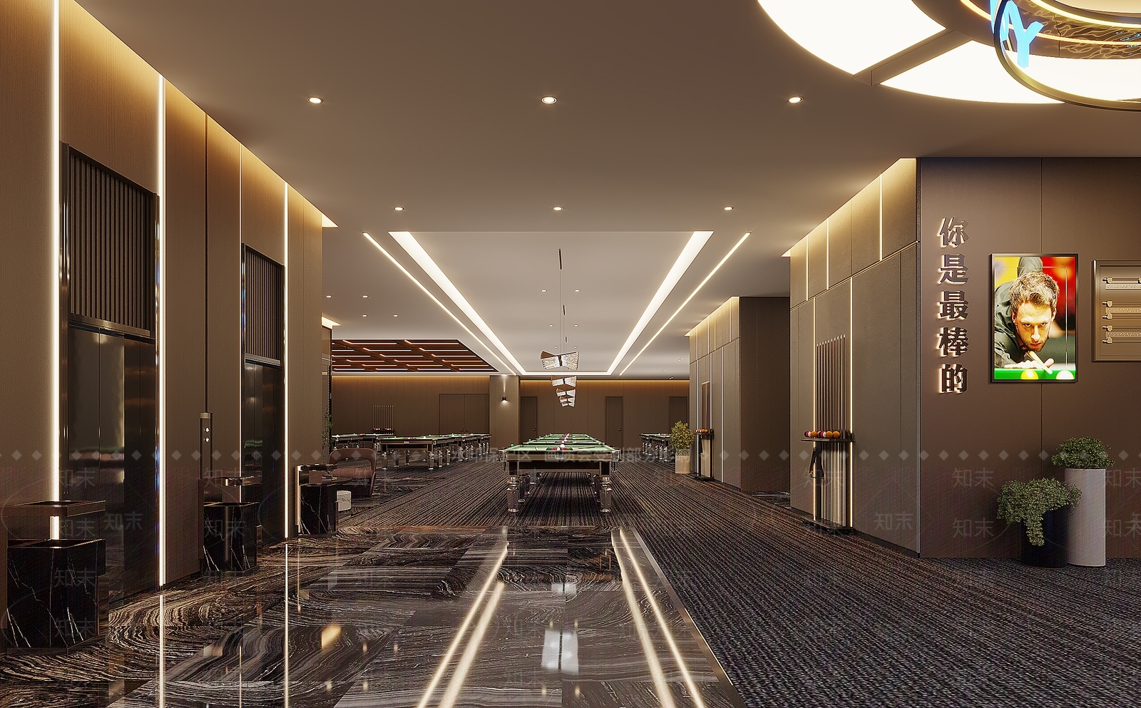 现代台球室3D模型下载【ID:1119963181】