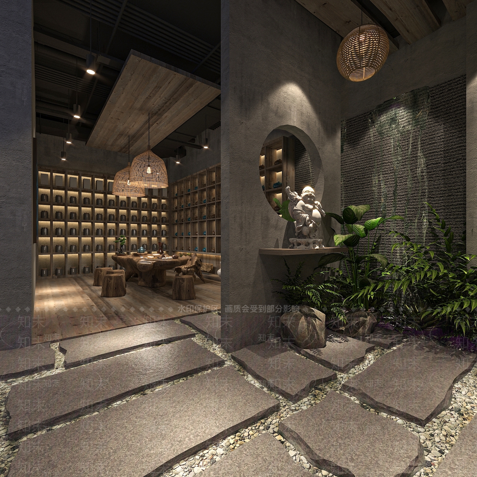 工业风茶馆3D模型下载【ID:1119964597】