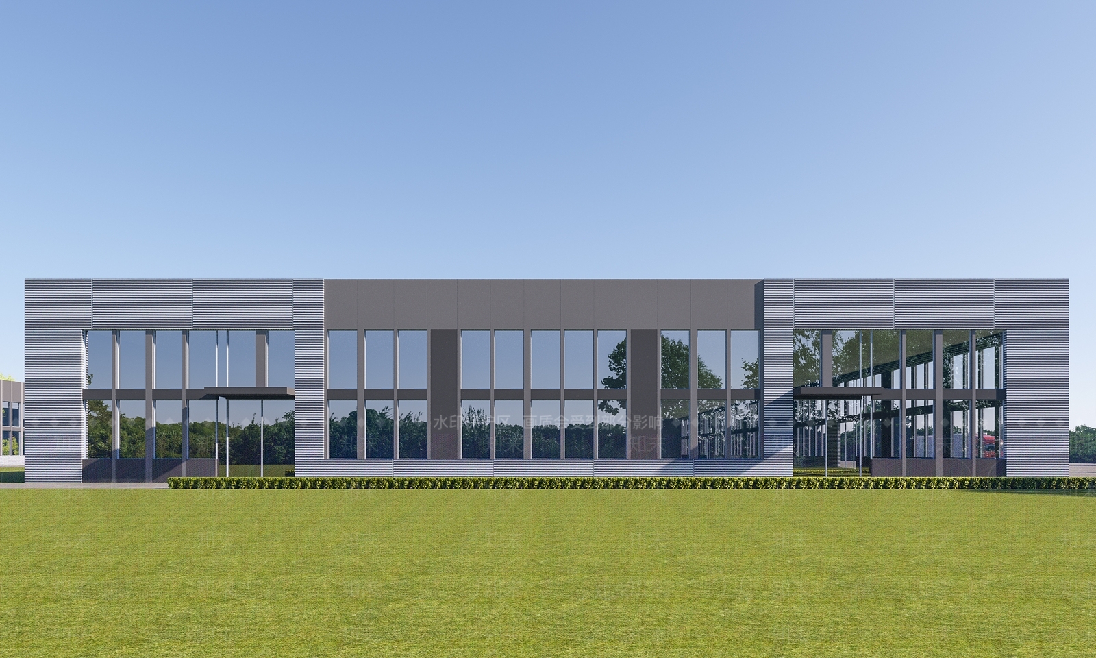 现代工业厂房3D模型下载【ID:1119995537】