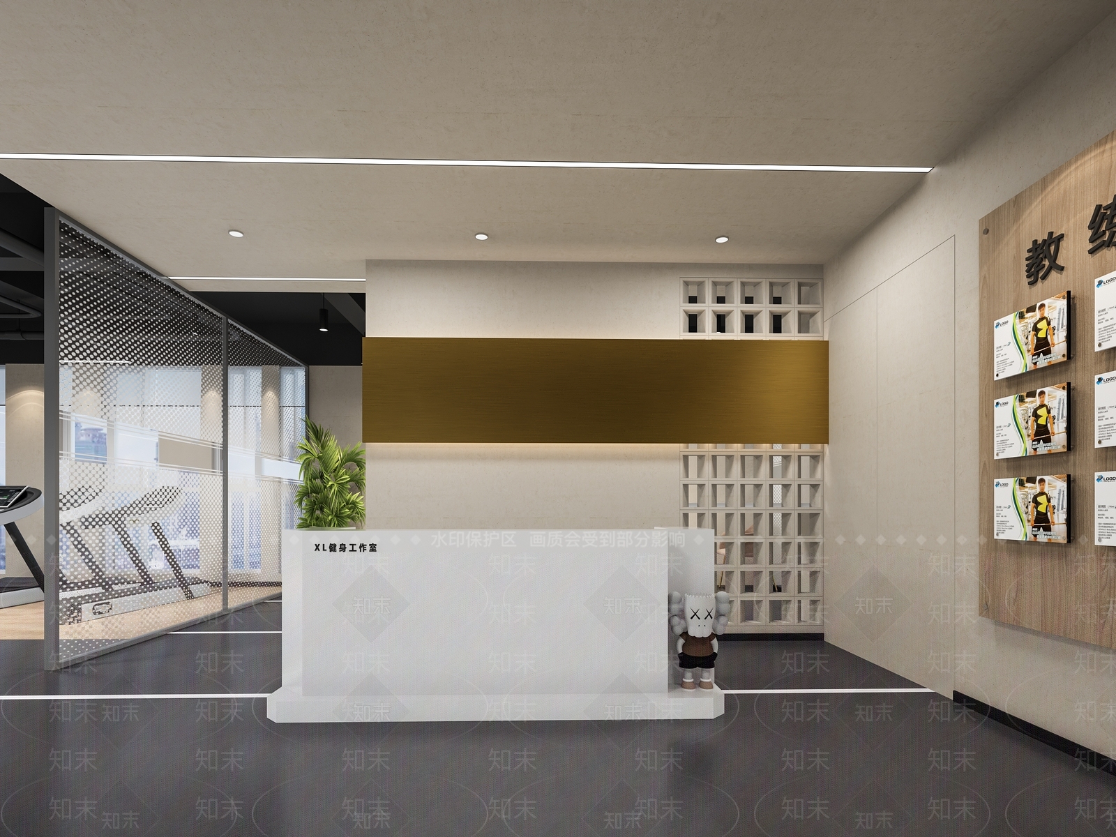 工业风健身房3D模型下载【ID:1120021282】
