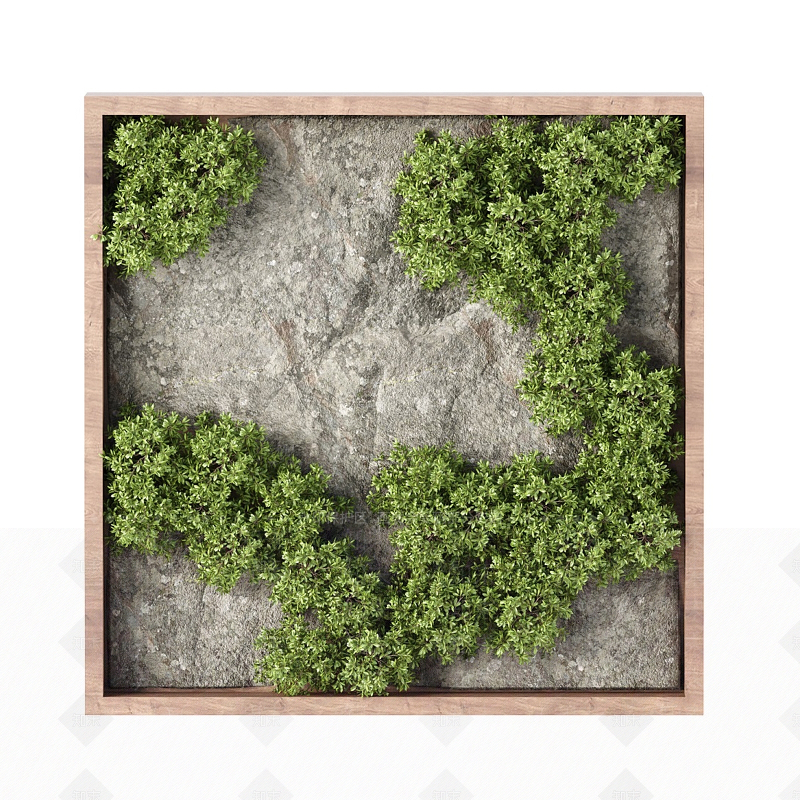 现代绿植墙3D模型下载【ID:1120046535】
