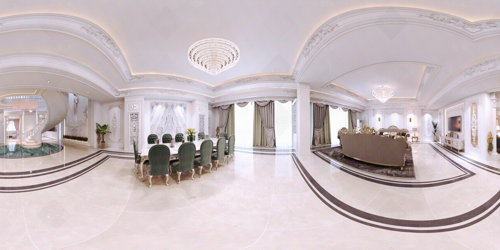 豪宅室内HDR贴图下载【ID:1120025972】