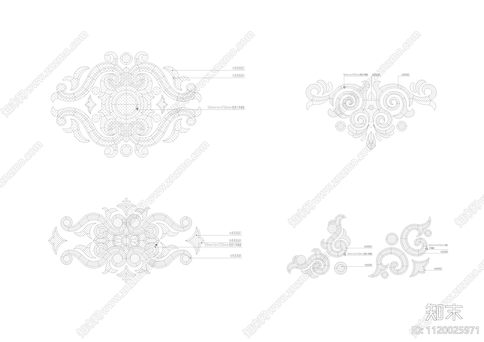 特色地面模纹铺装图案施工图施工图下载【ID:1120025971】