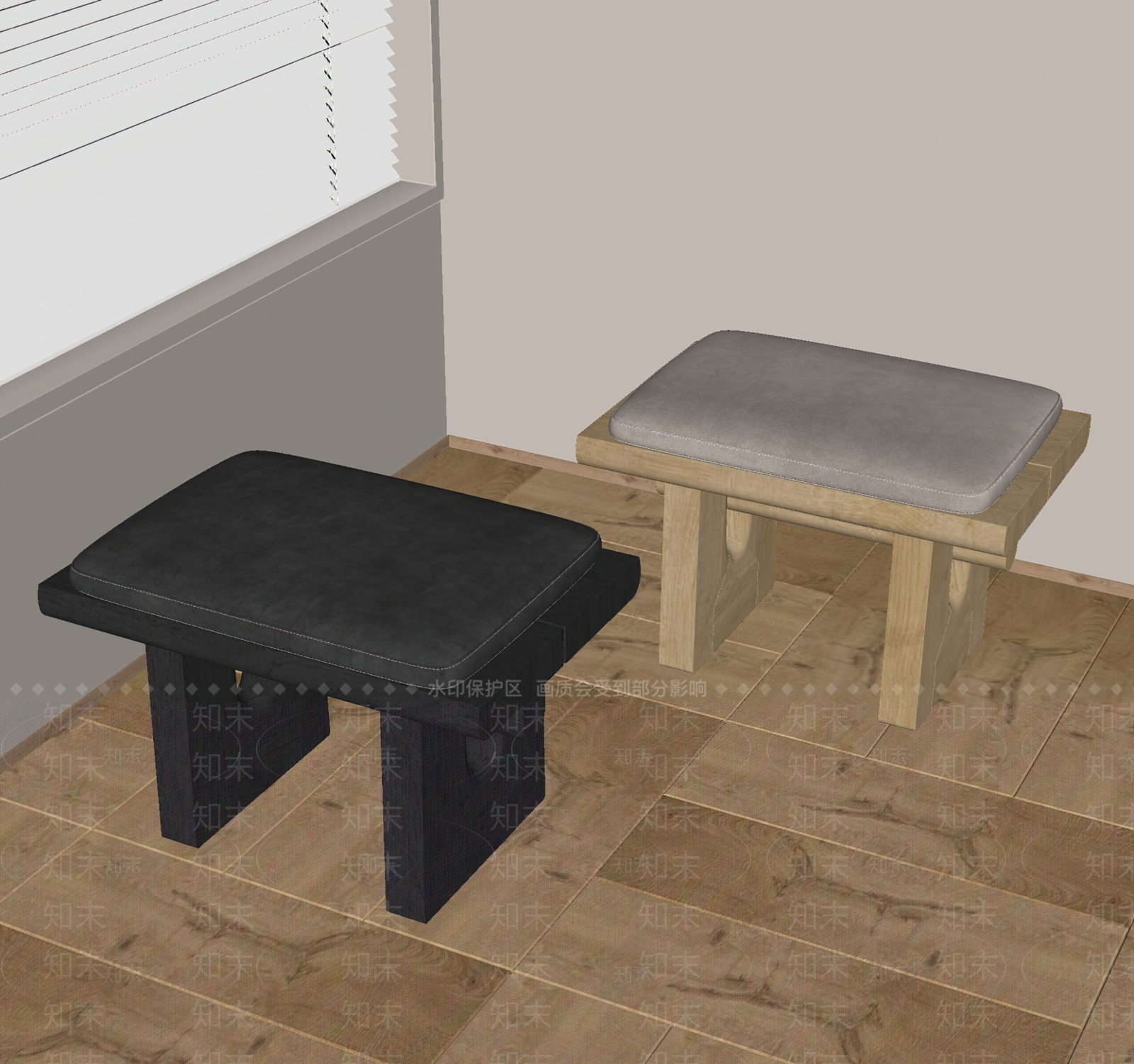 侘寂风凳子SU模型下载【ID:1120028234】