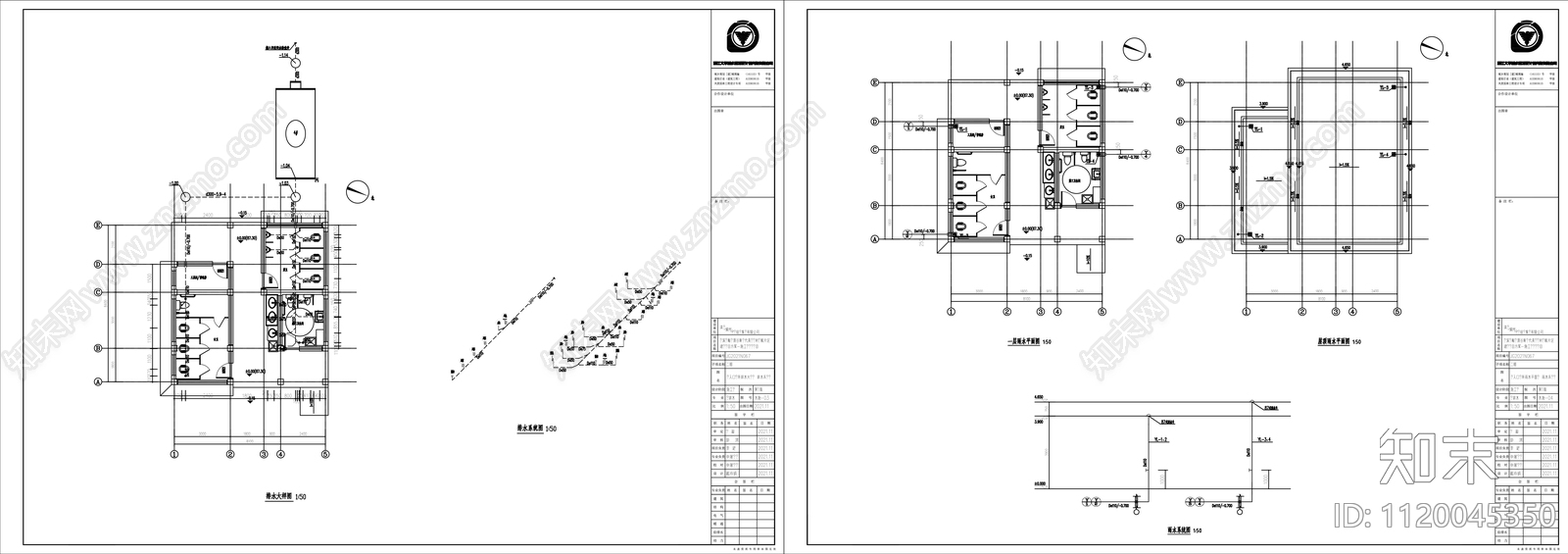 公共卫生间设计施工图详图施工图下载【ID:1120045350】