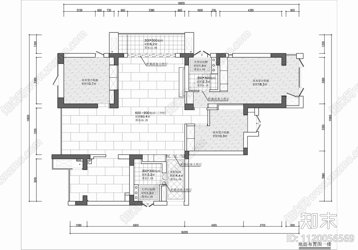 260㎡跃层别墅家装CAD施工图cad施工图下载【ID:1120056569】