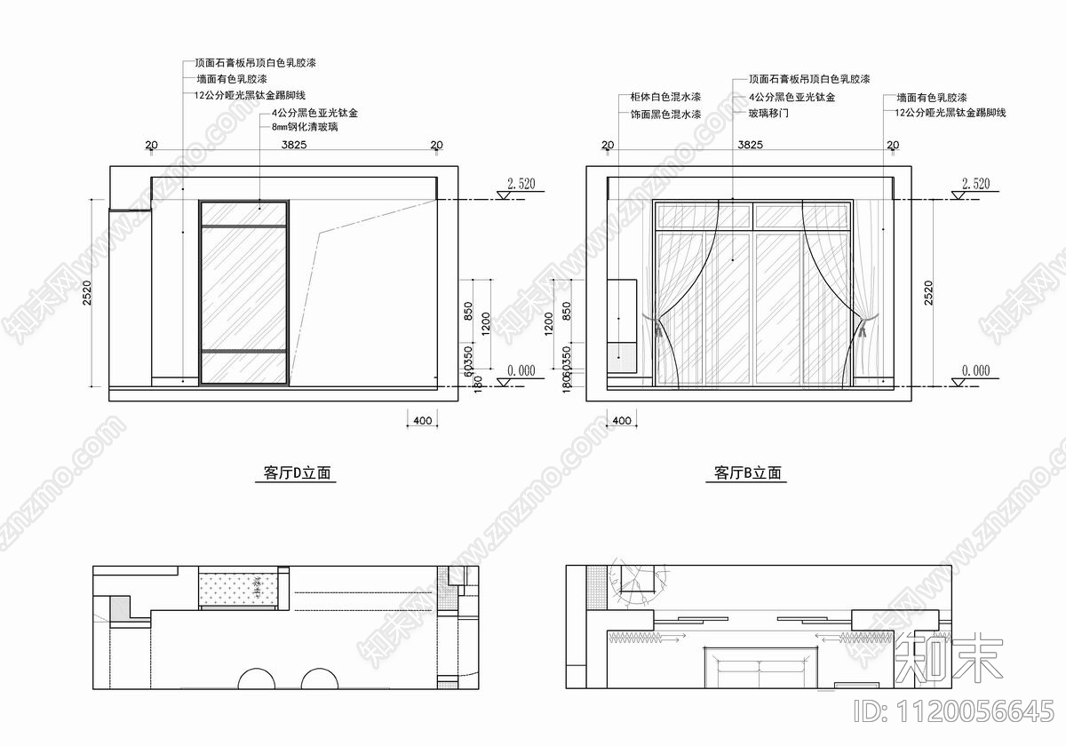 160㎡家装大平层CAD施工图cad施工图下载【ID:1120056645】