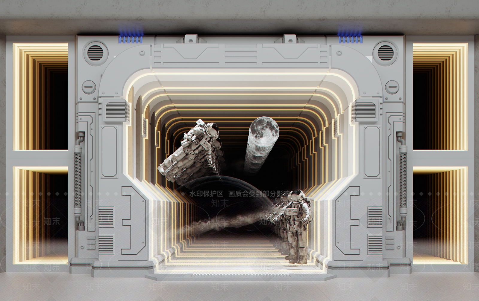 现代科技太空舱深渊镜3D模型下载【ID:1120061654】