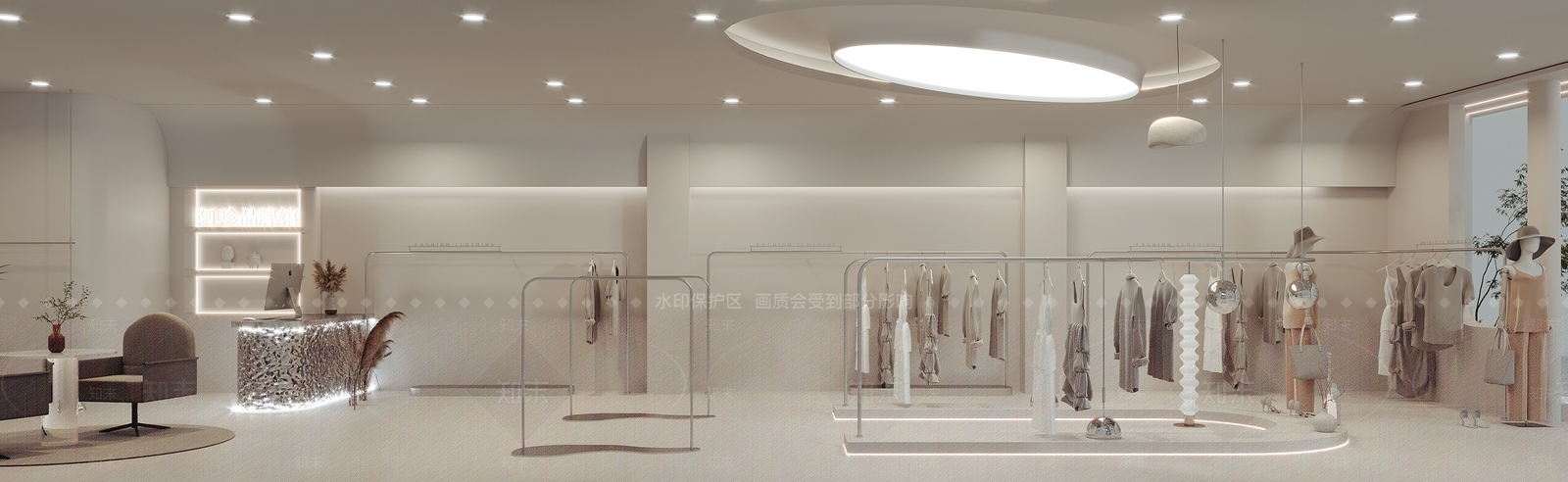 现代服装箱包店SU模型下载【ID:1120187574】