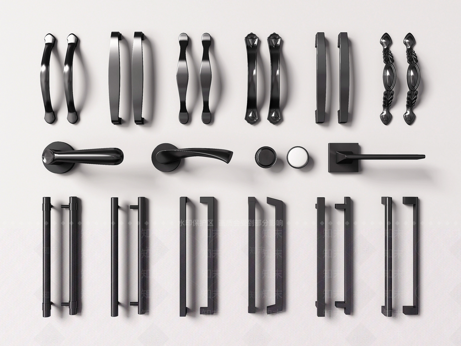现代拉手门把手SU模型下载【ID:1120068767】