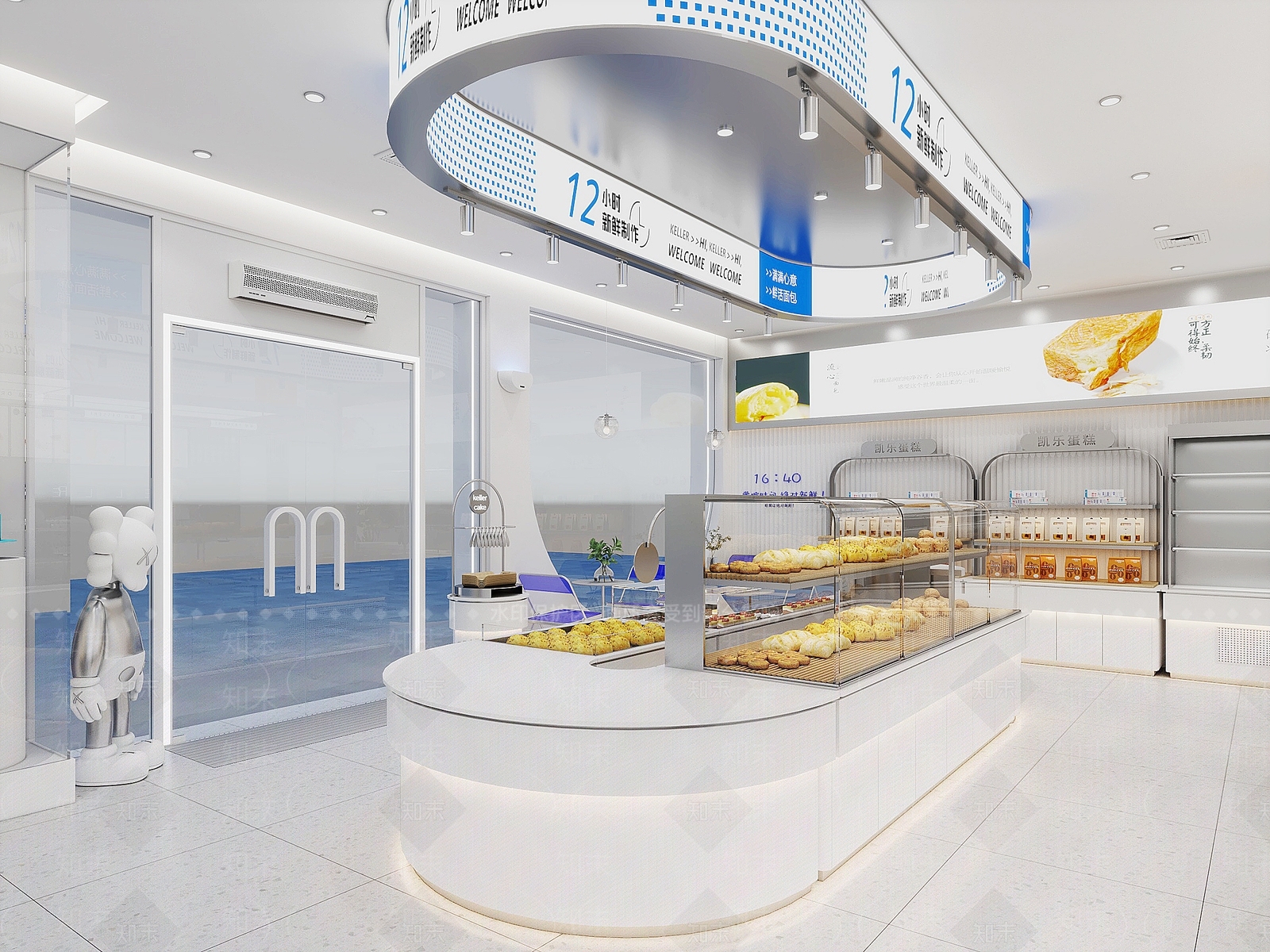 现代甜品面包店3D模型下载【ID:1120071278】