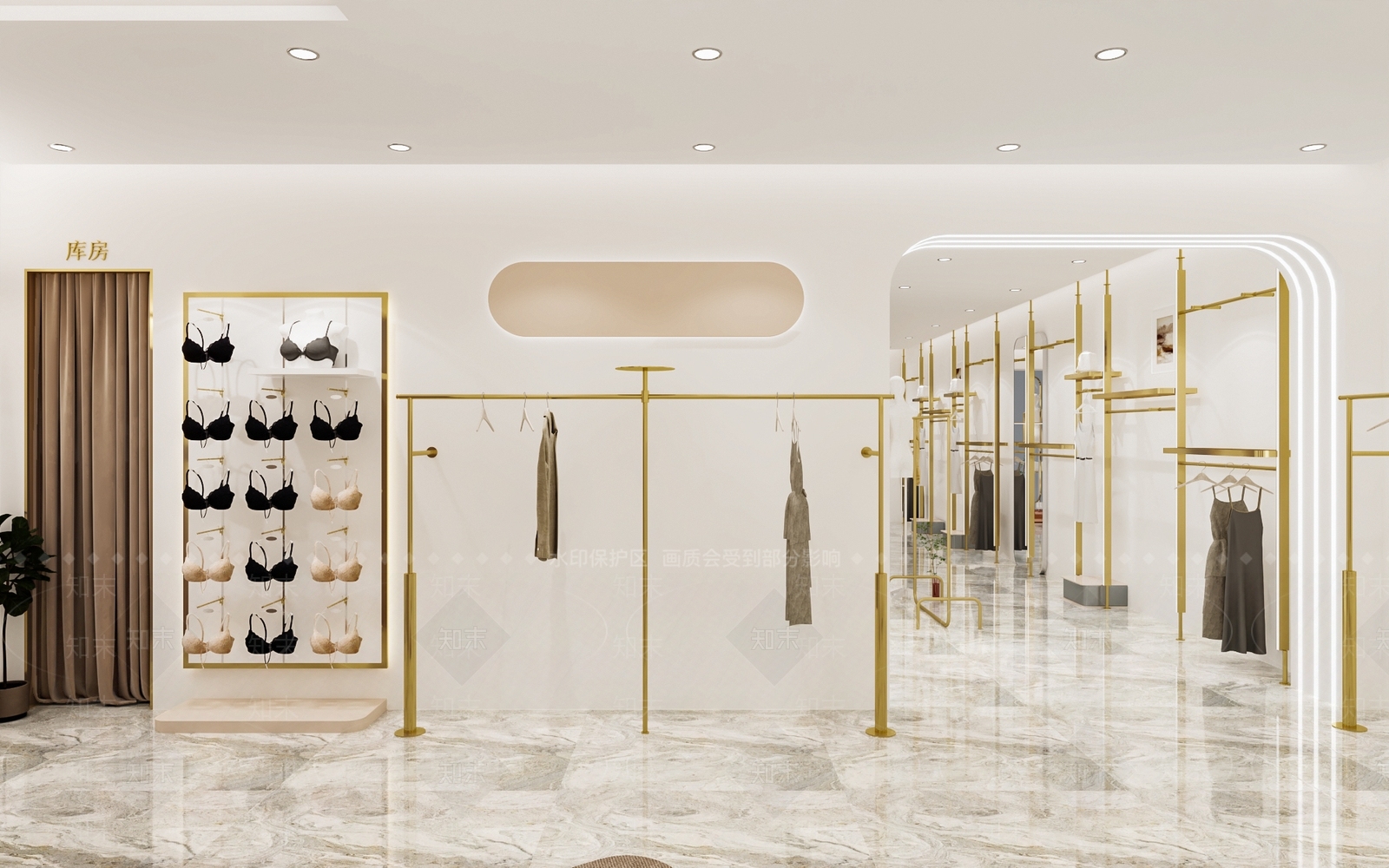 现代女装店3D模型下载【ID:1120086155】_知末3d模型网