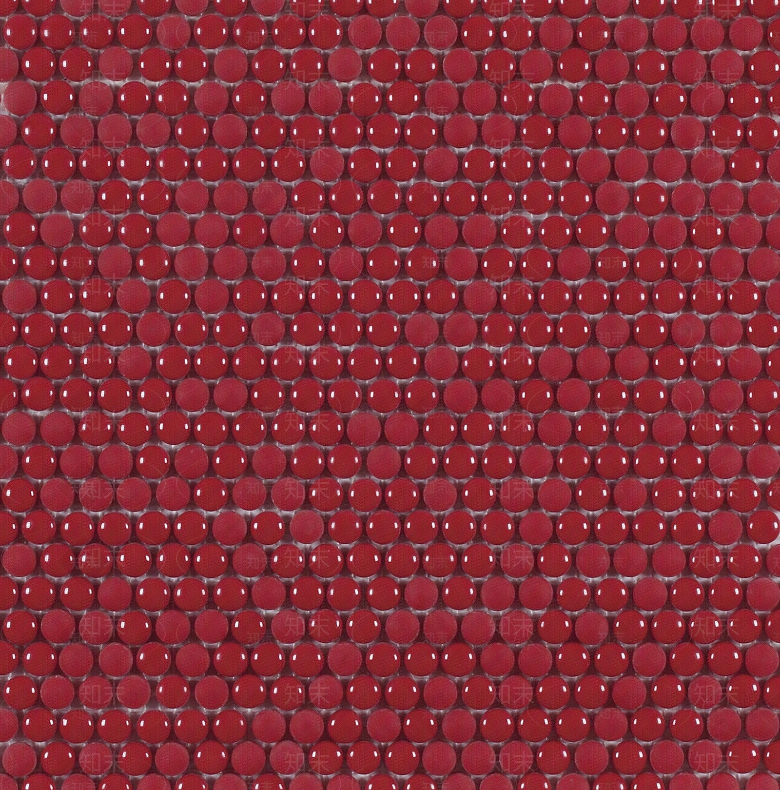 红色圆形哑光亮面珠子马赛克贴图下载【ID:1120542382】