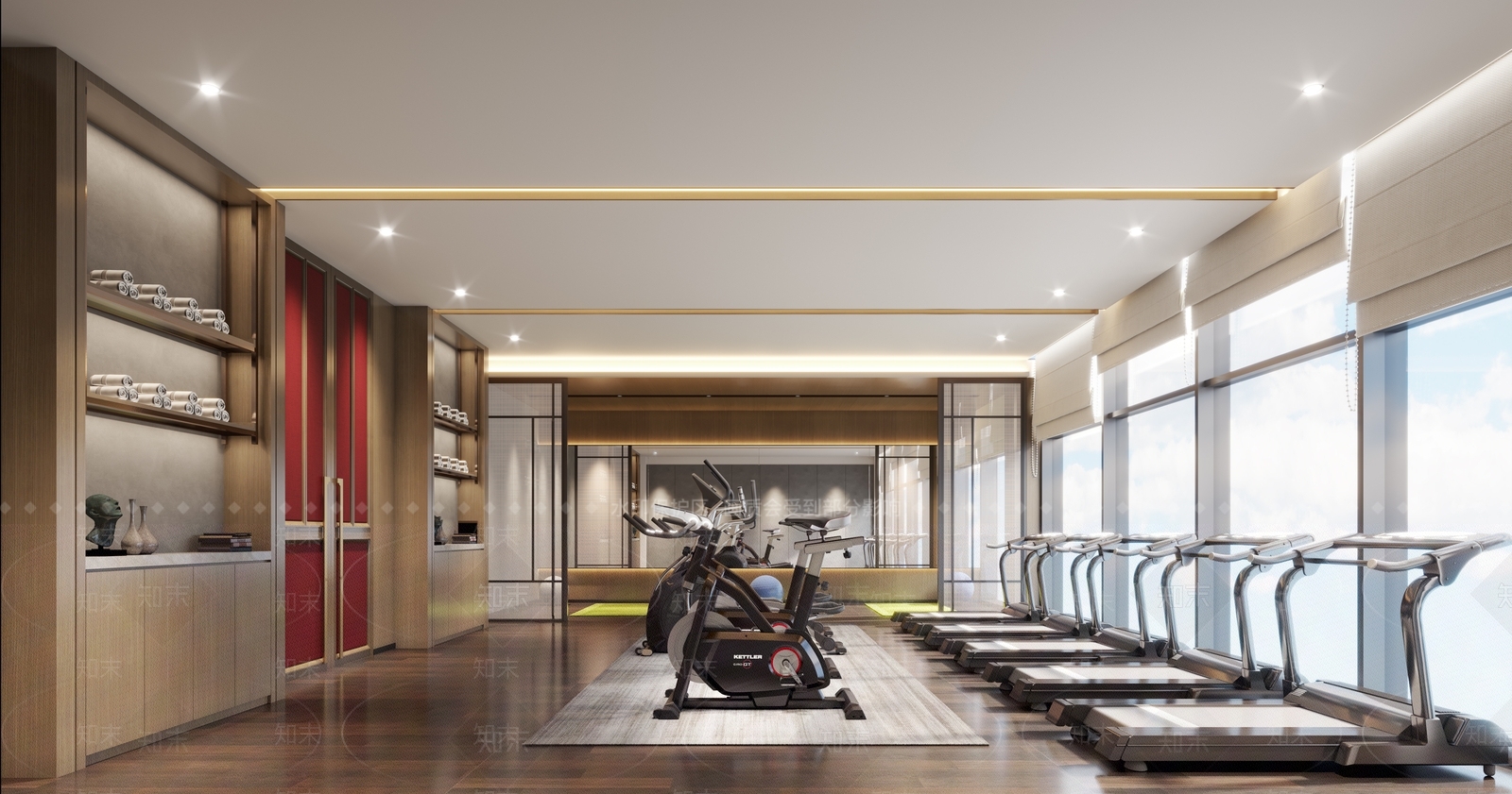新中式酒店健身房3D模型下载【ID:1120119105】