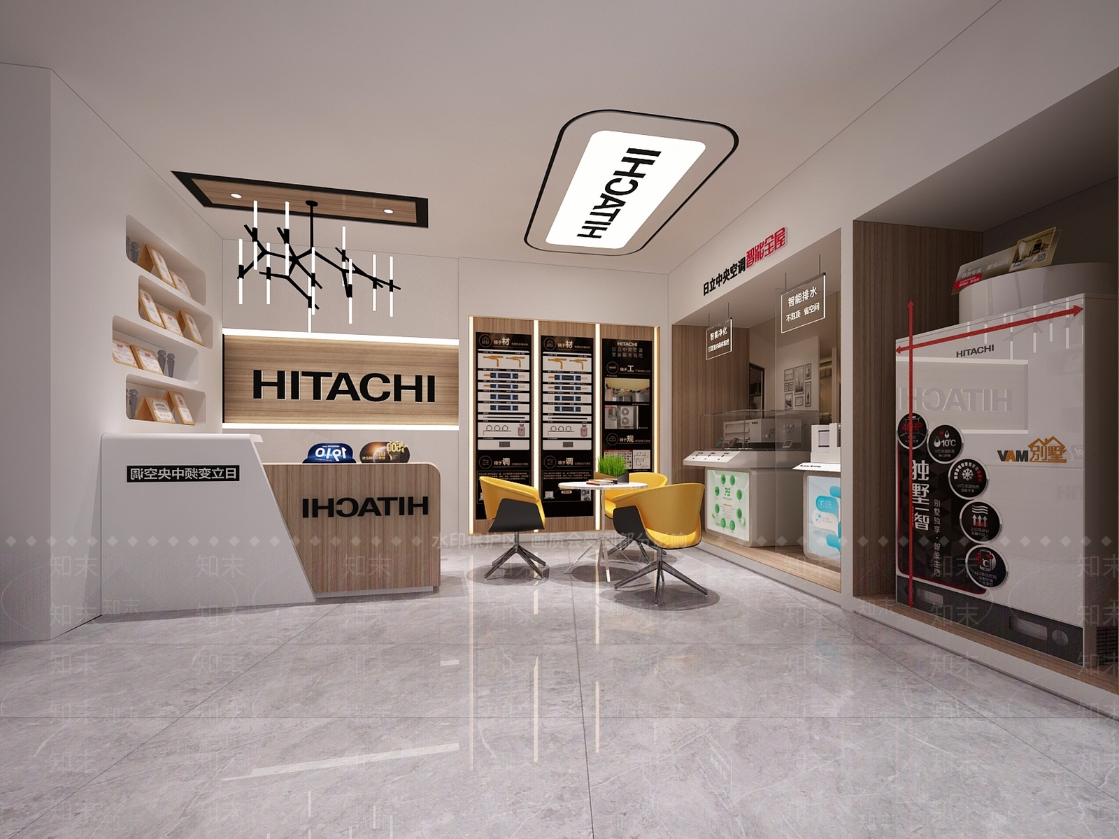 现代空调专卖店3D模型下载【ID:1120119840】