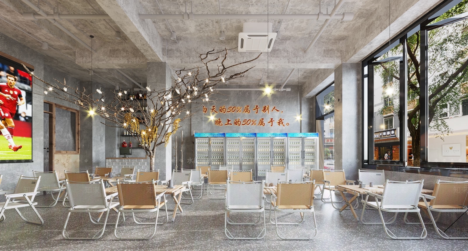 工业风烧烤店3D模型下载【ID:1120120404】