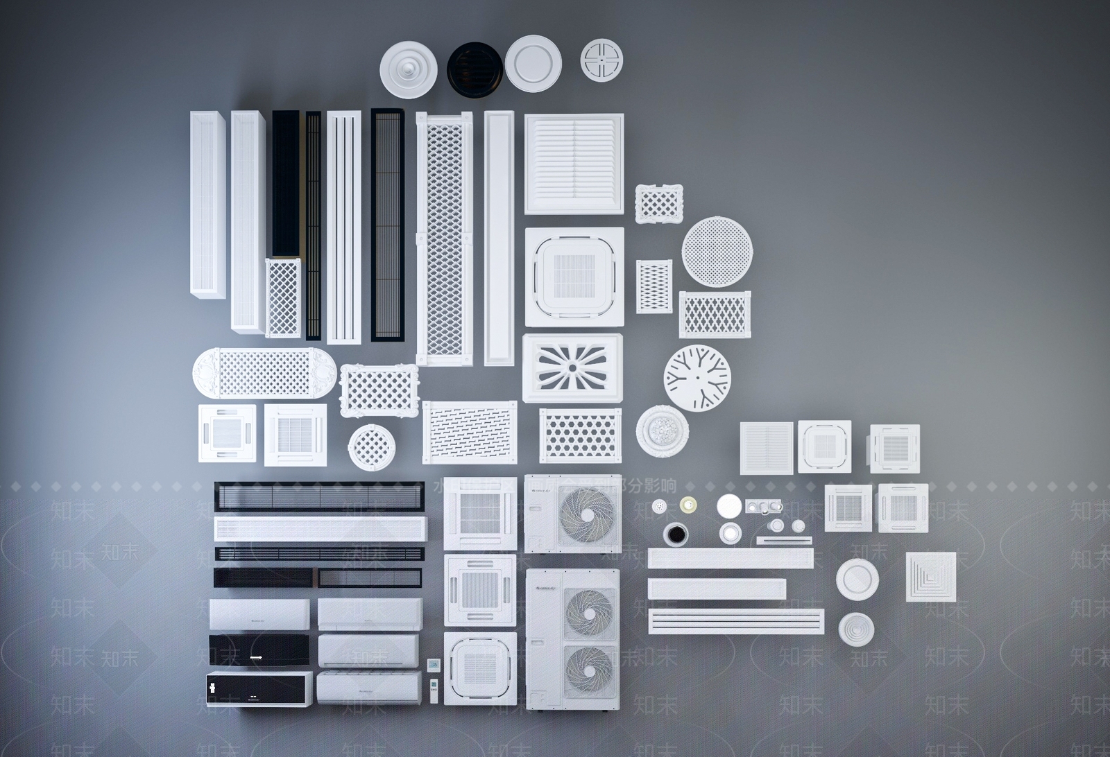 空调简约风口3D模型下载【ID:1120126510】