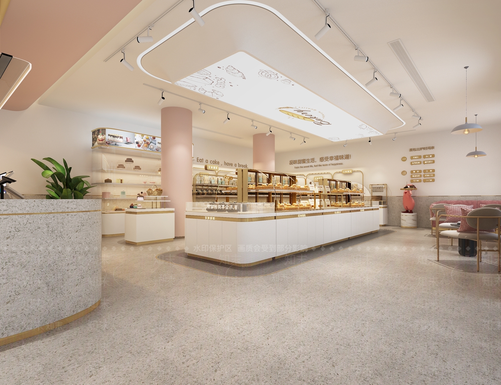 现代甜品面包店3D模型下载【ID:1120130349】