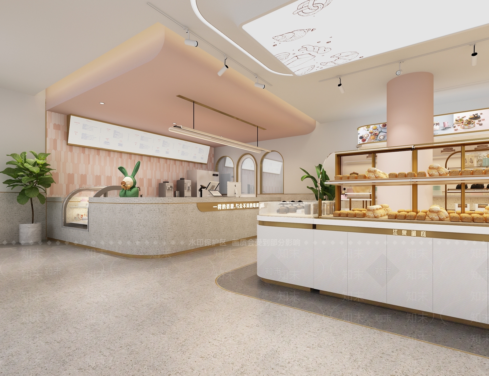 现代甜品面包店3D模型下载【ID:1120130349】