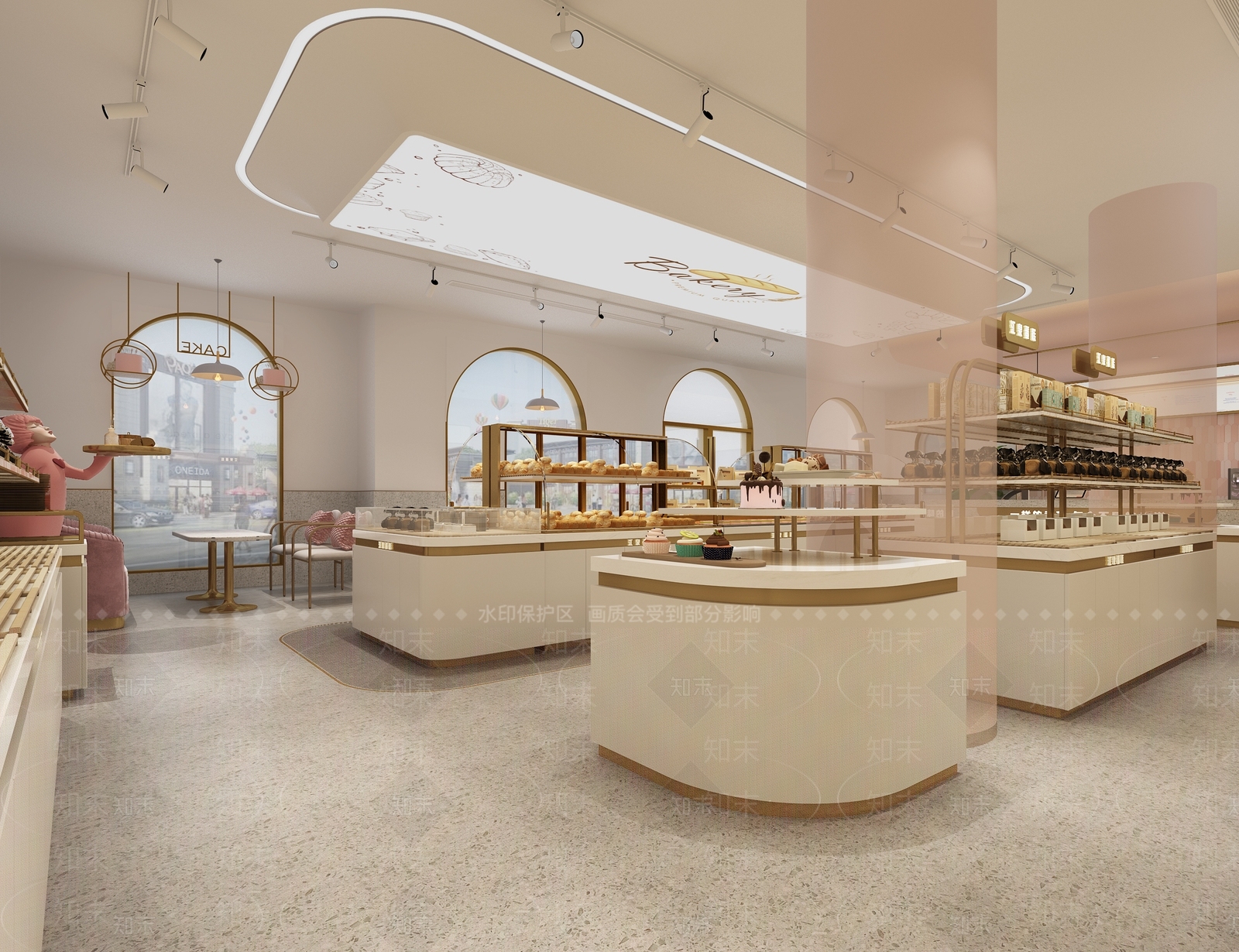 现代甜品面包店3D模型下载【ID:1120130349】