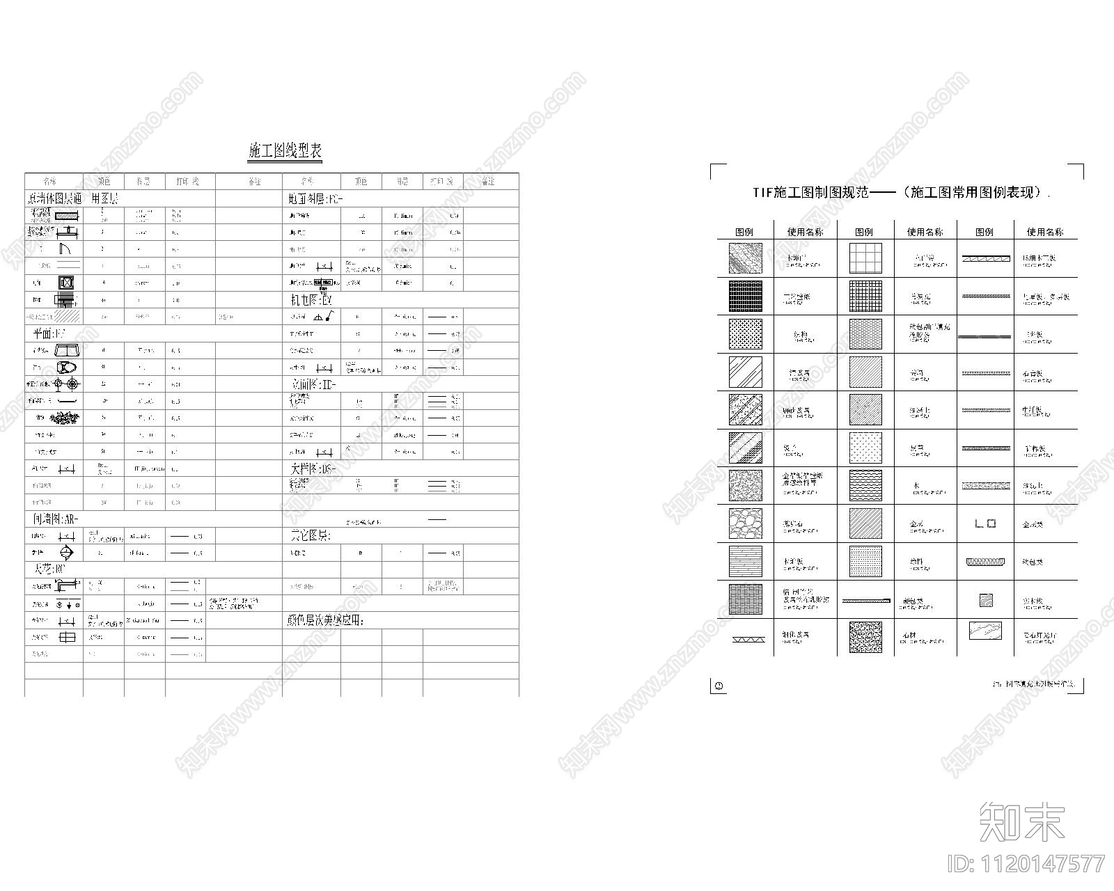 CAD图例图规范图库施工图下载【ID:1120147577】