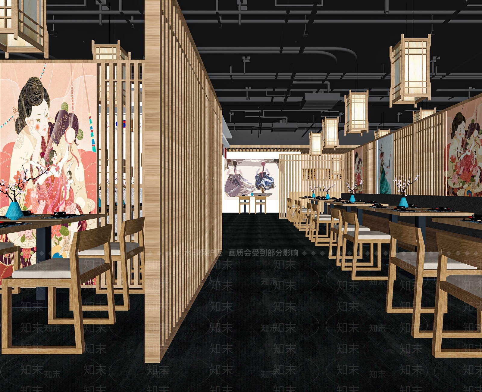 日式日料店SU模型下载【ID:1120149211】