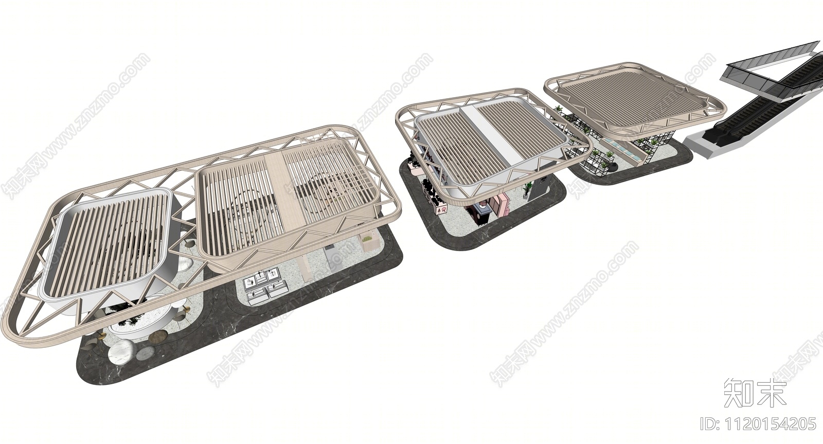 现代商场中庭SU模型下载【ID:1120154205】