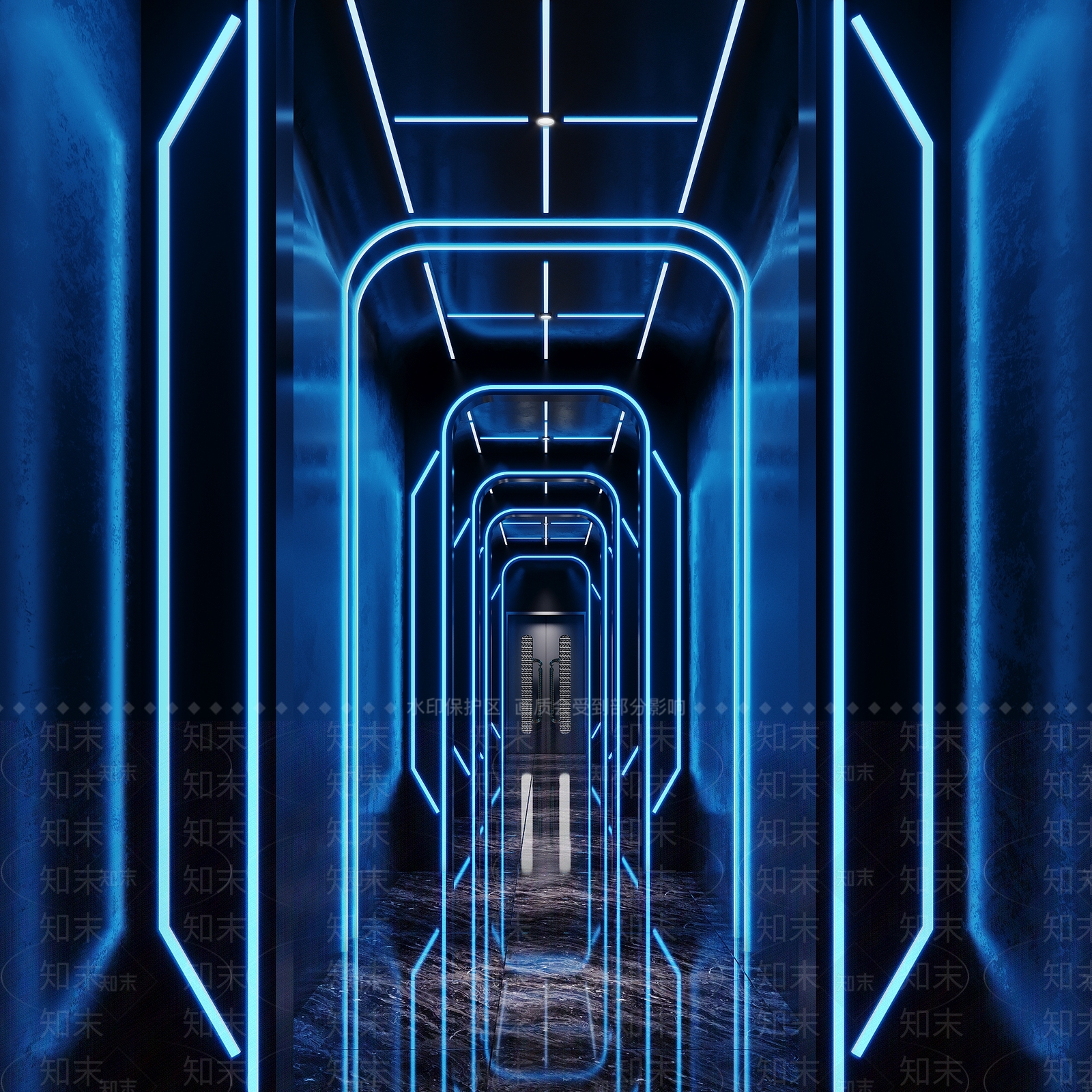 现代KTV走廊3D模型下载【ID:1120156712】