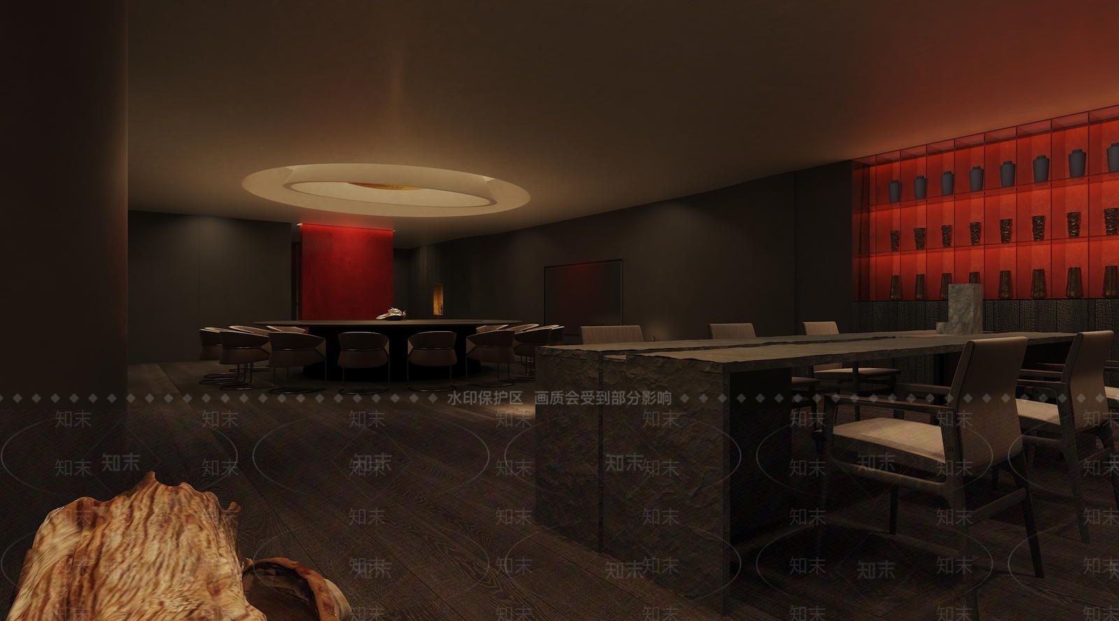 现代酒店餐厅3D模型下载【ID:1221710604】