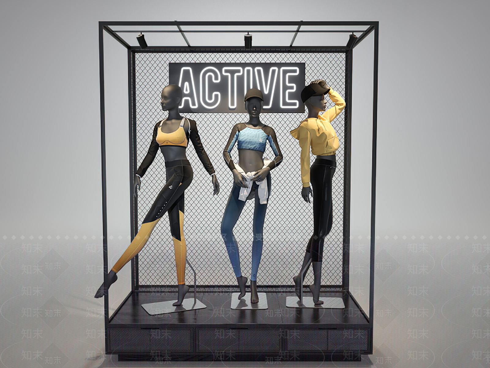 现代运动服装模特SU模型下载【ID:1120172294】