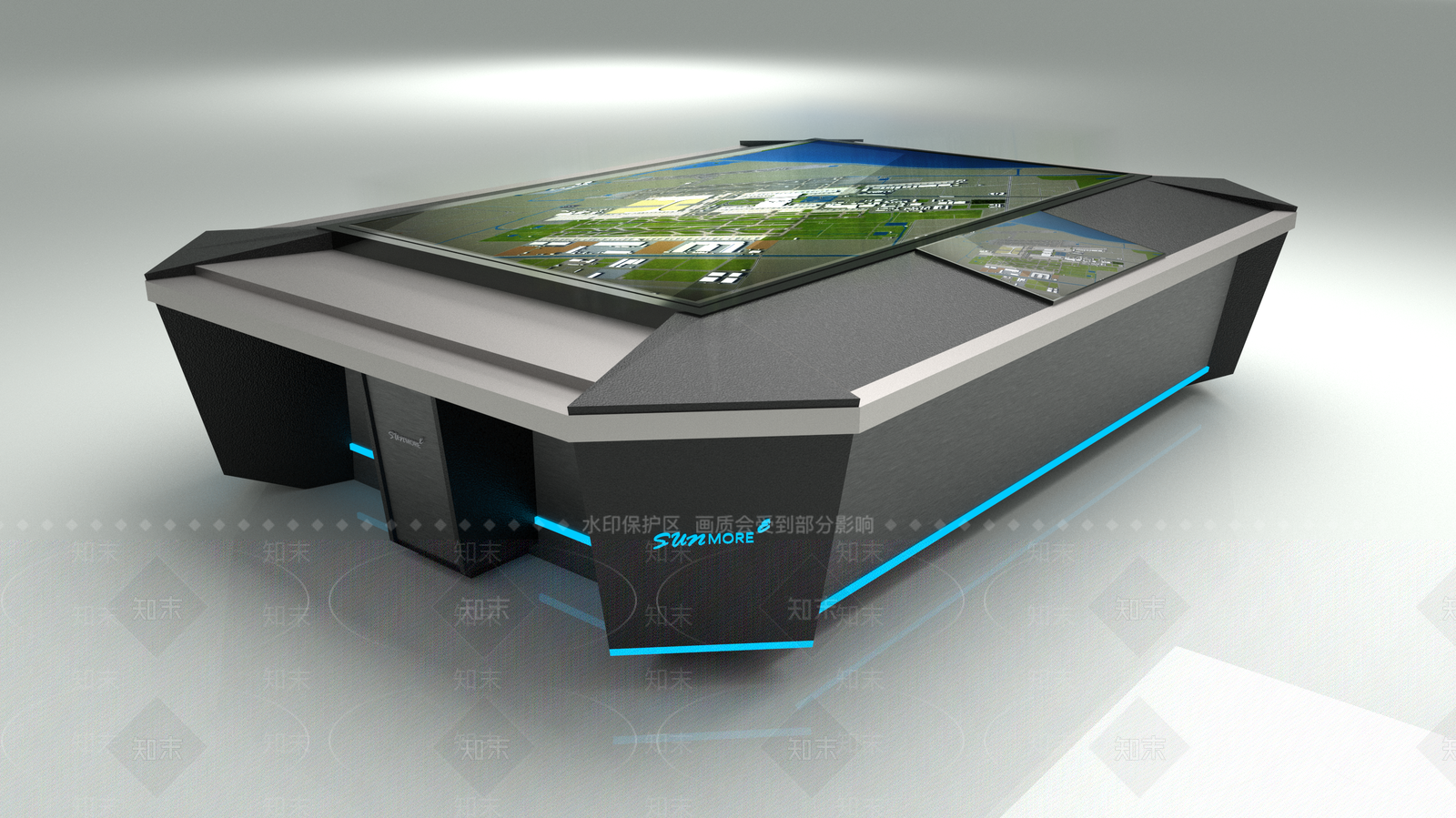 110寸显示屏数字电子沙盘升降式SU模型下载【ID:1120498939】
