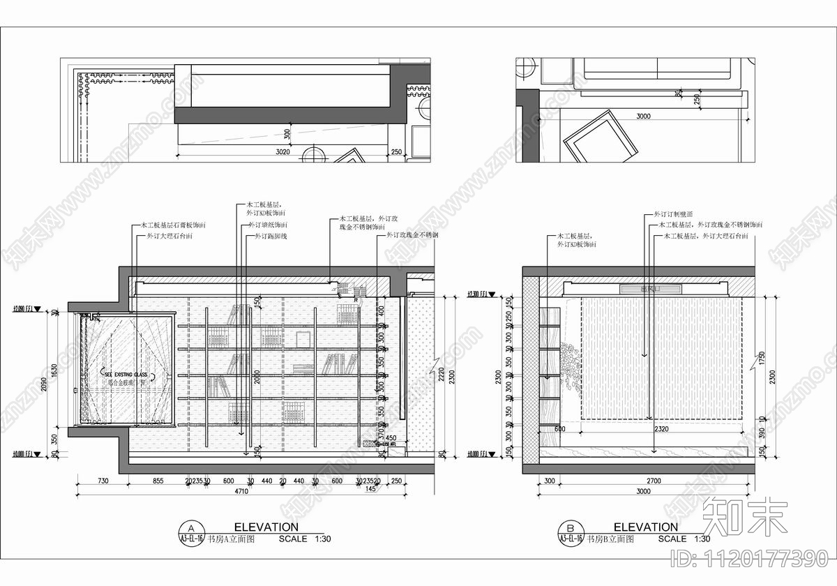 200㎡家装大平层CAD施工图cad施工图下载【ID:1120177390】