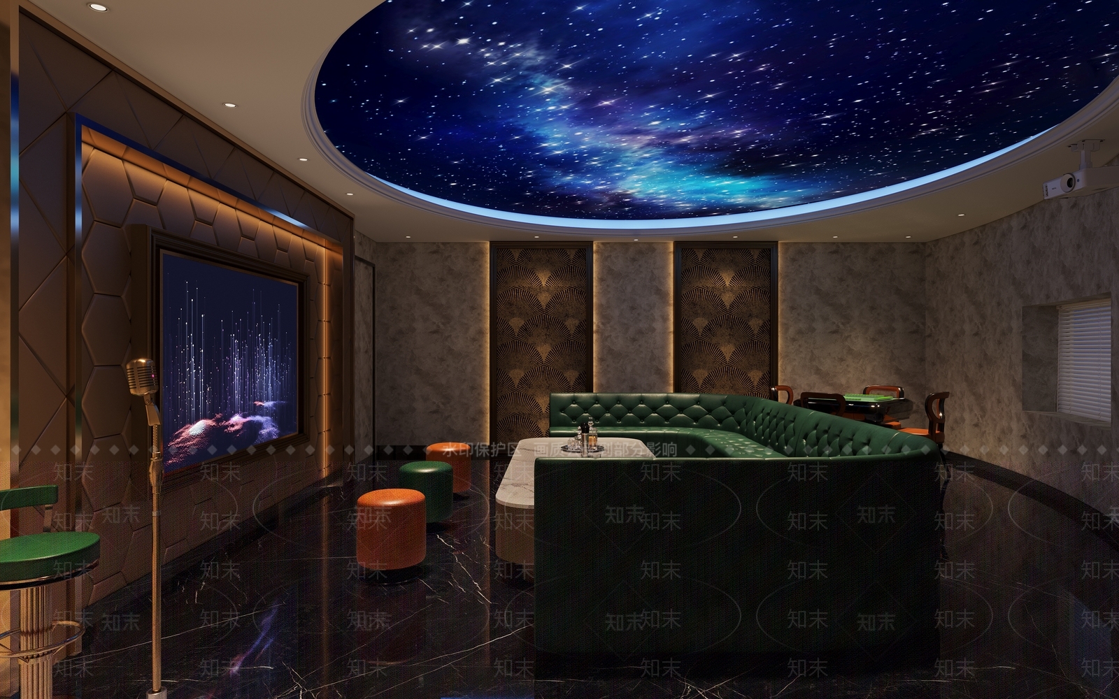 现代KTV包厢3D模型下载【ID:1120178543】