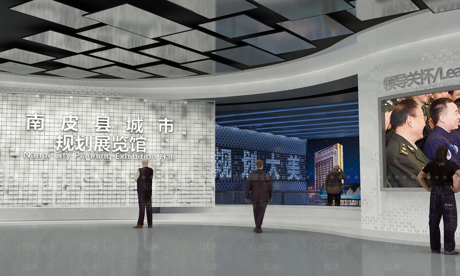 现代城市规划展览馆3D模型下载【ID:1120180981】