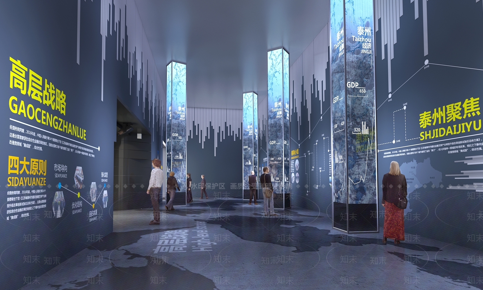 现代城市金融改革展示馆3D模型下载【ID:1120181620】