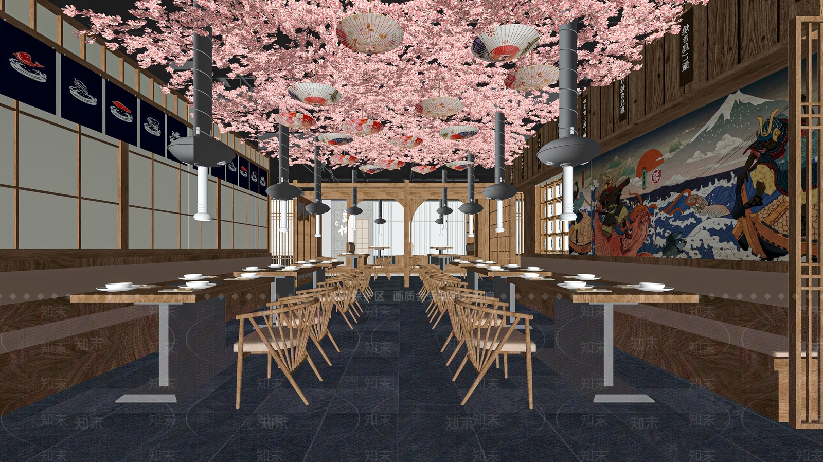 日式日料店SU模型下载【ID:1120204950】