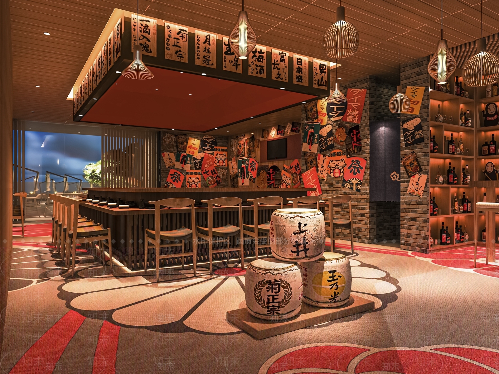 日式日料店SU模型下载【ID:1120204954】