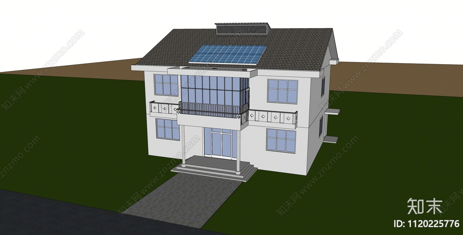 现代乡村民房SU模型下载【ID:1120225776】