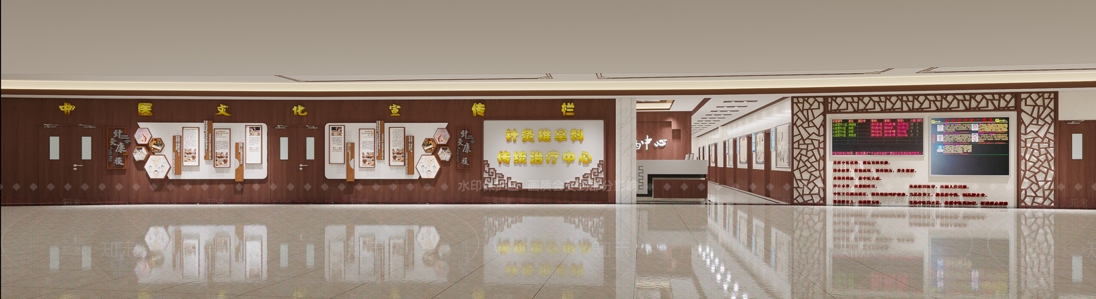中式医院走廊3D模型下载【ID:1120231069】