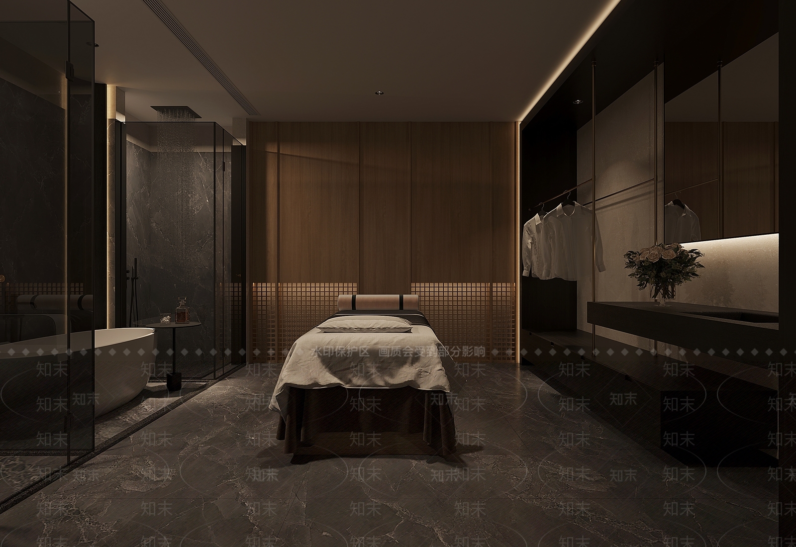 现代SPA包间3D模型下载【ID:1120234281】