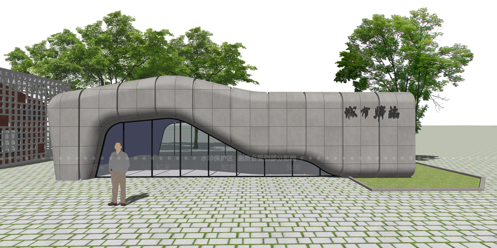 现代小公建SU模型下载【ID:1120235505】
