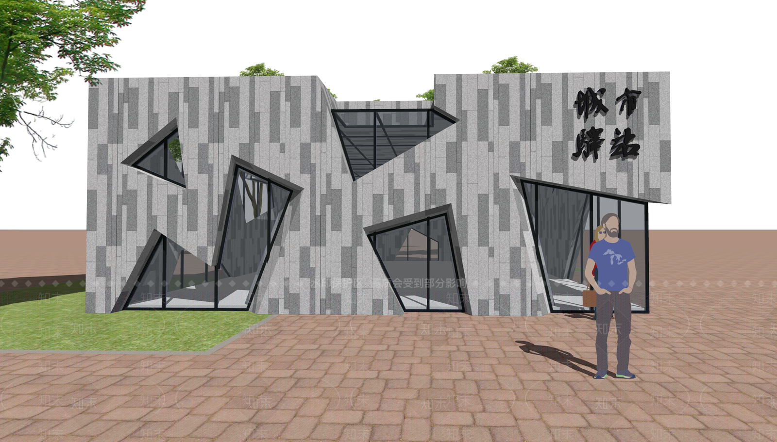 现代小公建SU模型下载【ID:1120235640】