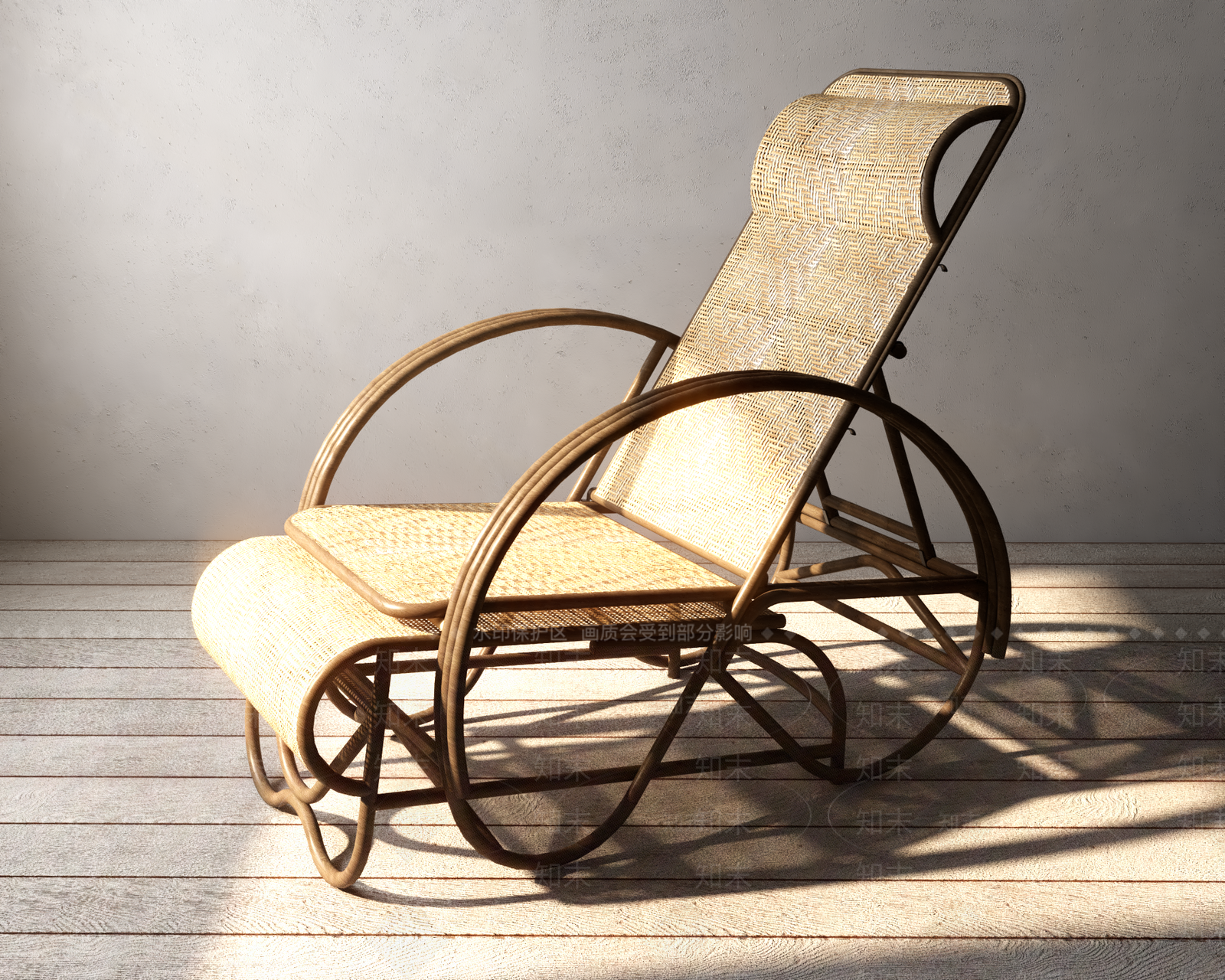 新中式藤椅SU模型下载【ID:1120239734】