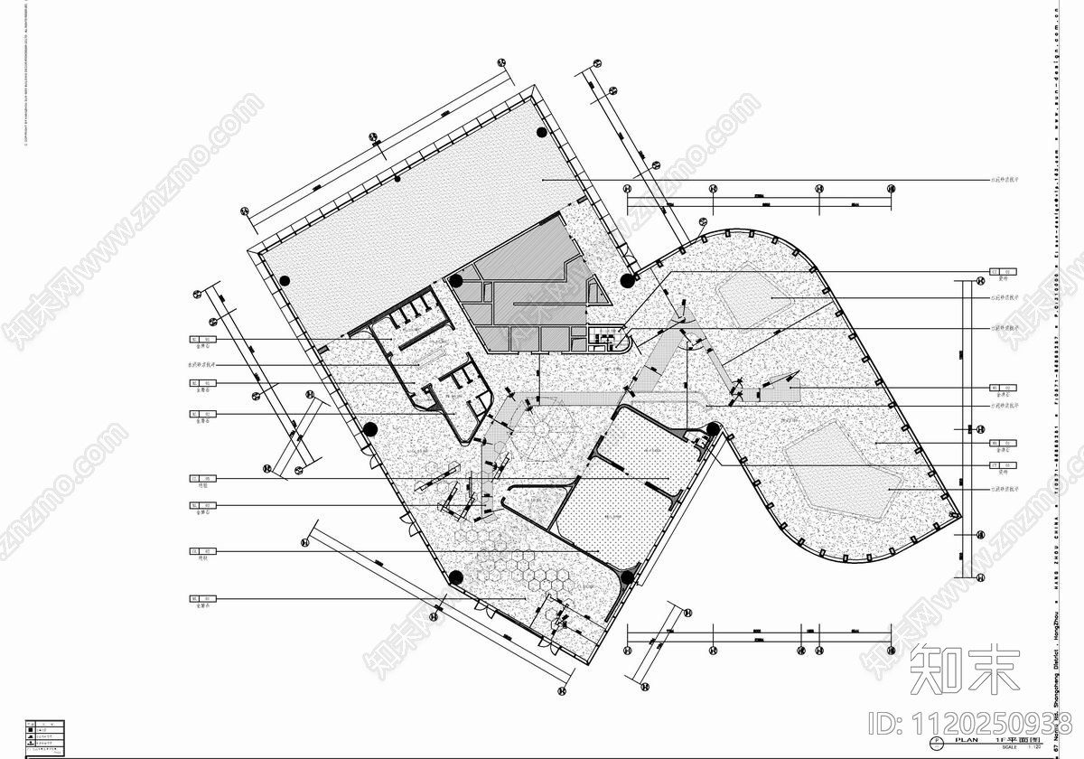 现代简约售楼中心设计施工图cad施工图下载【ID:1120250938】