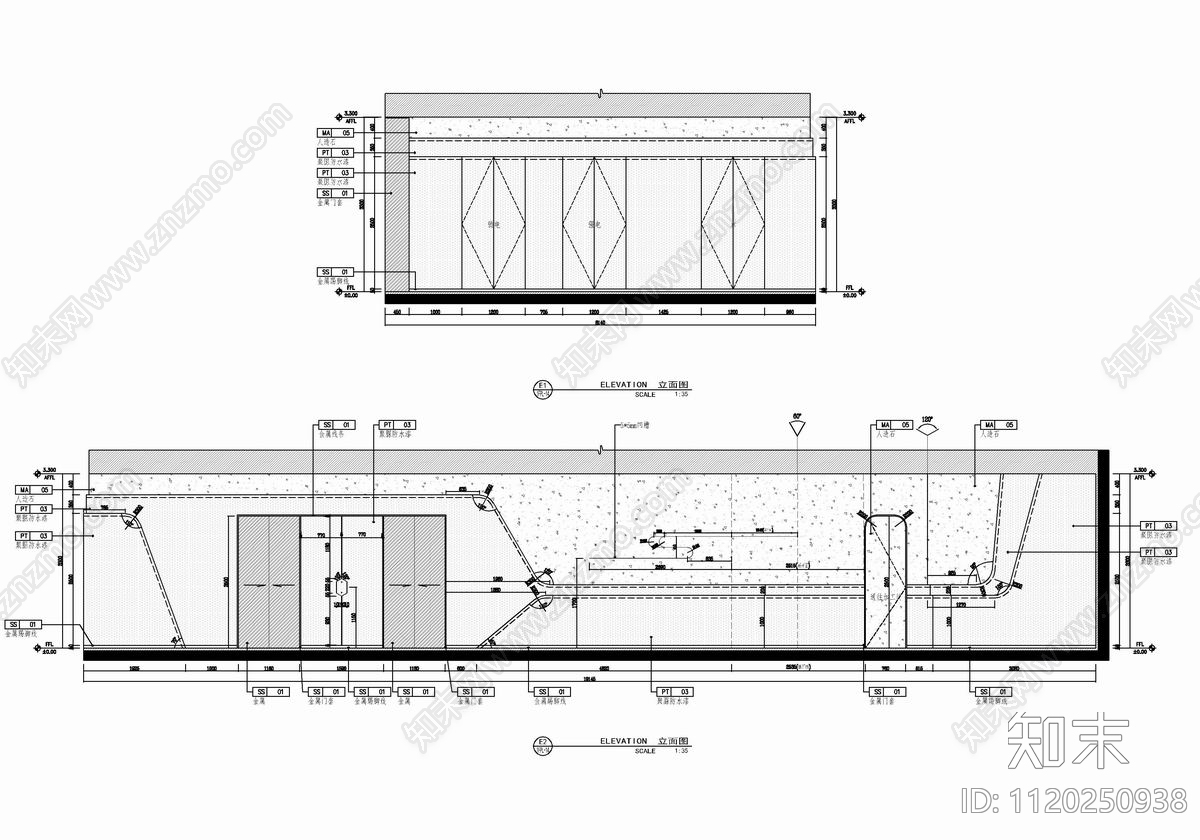 现代简约售楼中心设计施工图cad施工图下载【ID:1120250938】