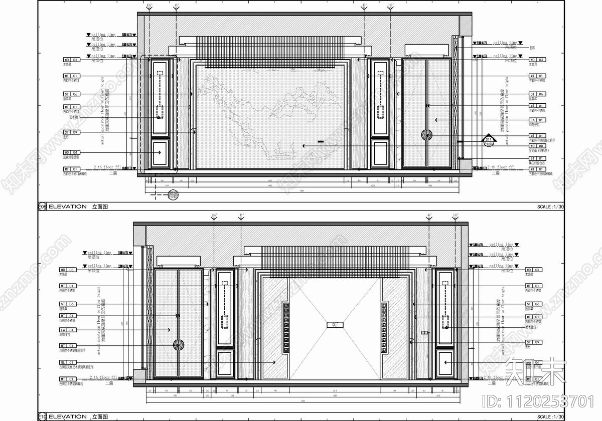 2200㎡娱乐休闲会所CAD施工图cad施工图下载【ID:1120253701】