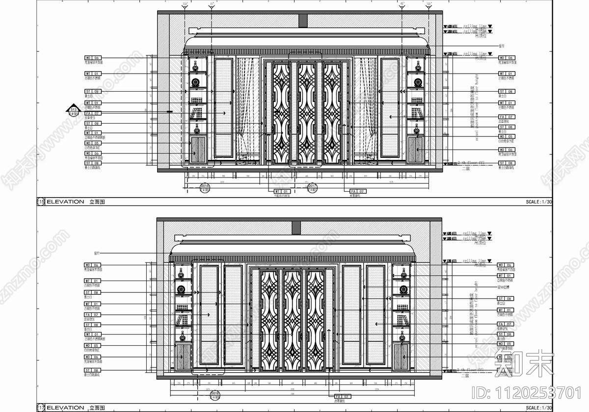 2200㎡娱乐休闲会所CAD施工图cad施工图下载【ID:1120253701】